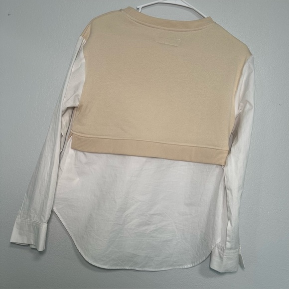 Zara girls shirt with bow Long sleeve shirt with a round neck and button sz13-14 - Picture 5 of 6